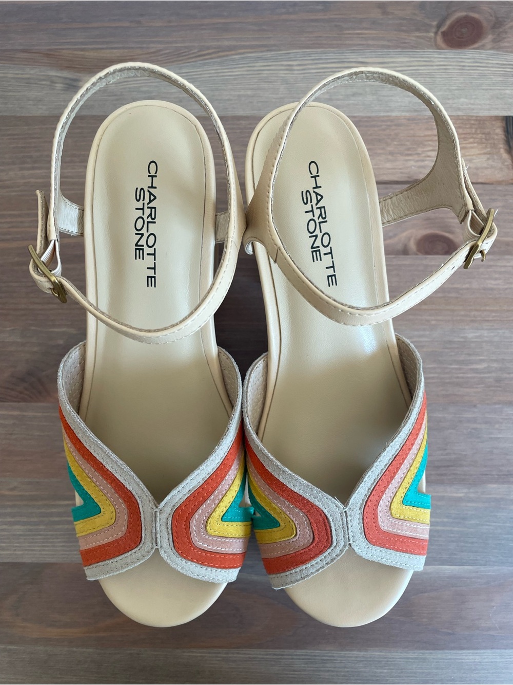 Charlotte Stone Donna Platform Clogs Rainbow - Picture 3 of 9